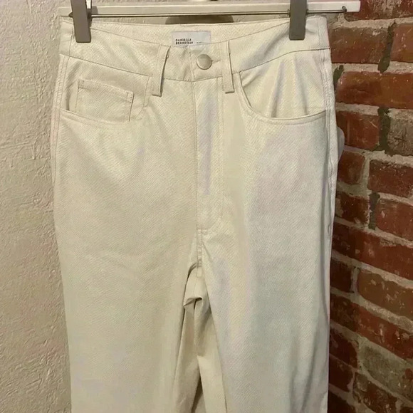 WeWoreWhat Ivory High Waist Croc Ankle Flare Pants‎ Size 24 - Picture 4 of 9